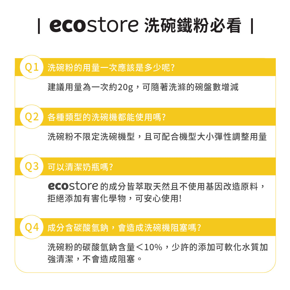 【cara佈置中團購】ecostore_洗碗機專用環保洗碗粉-經典檸檬-2KG