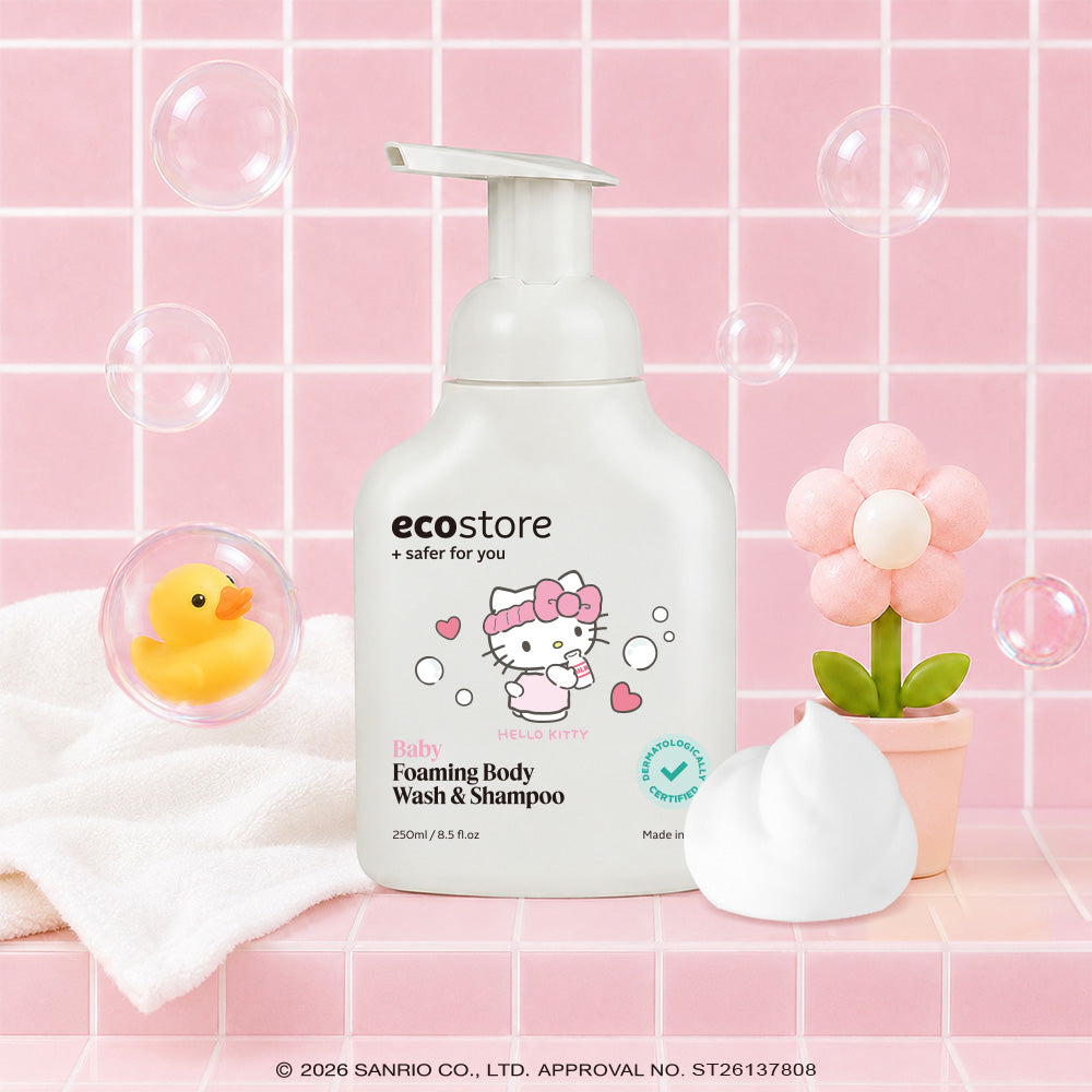 【YUKA團購】三麗鷗聯名_ecostore_純淨寶寶2合1洗髮&沐浴泡泡-250ML