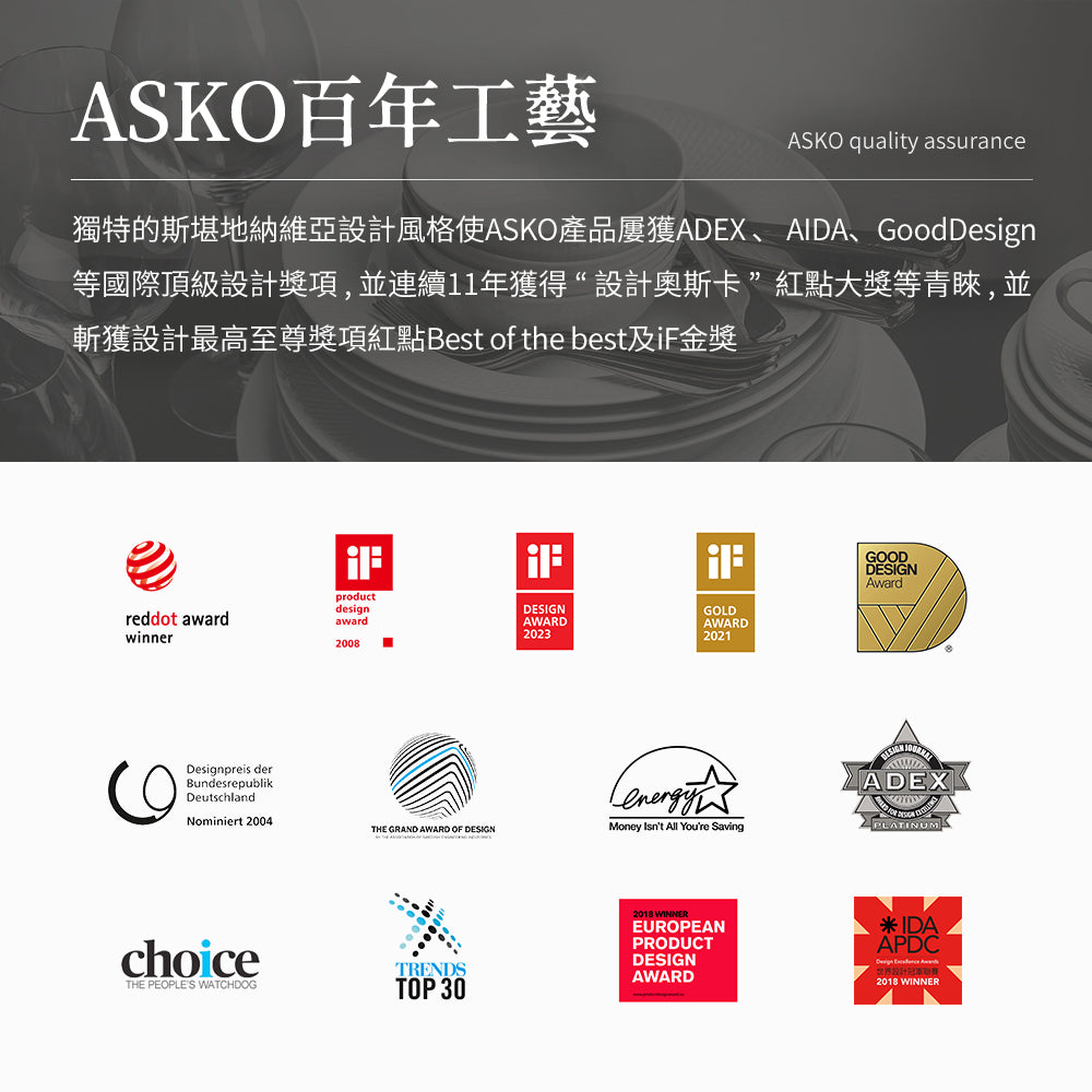 【ASKO雅士高】14人份洗碗機DFS344ID.W.TW(獨立型/雅典白/含安裝)