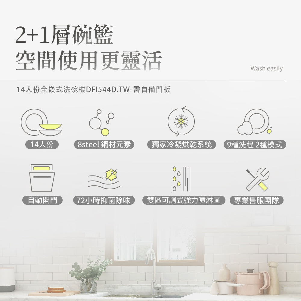 【ASKO雅士高】14人份洗碗機 DFI544D.TW(嵌入型/需自備門板/含安裝)
