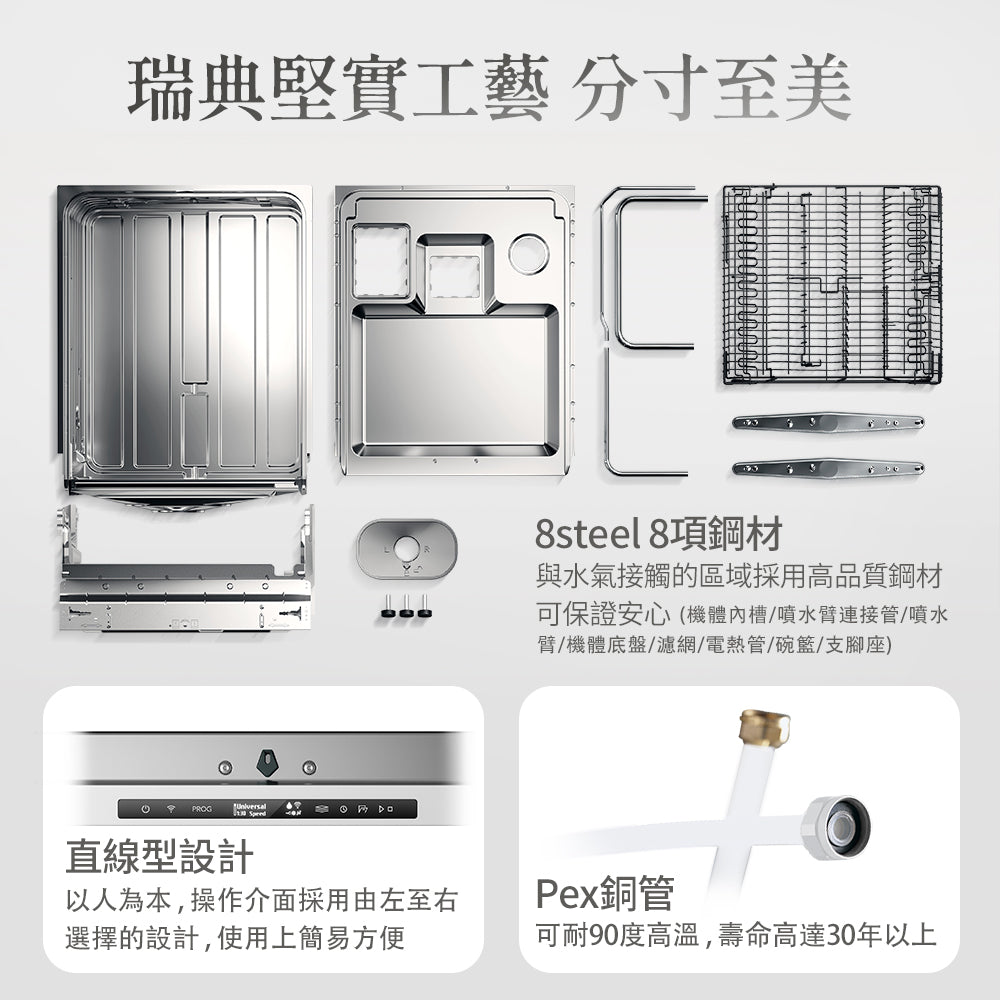 【ASKO雅士高】14人份洗碗機 DFI544D.TW(嵌入型/需自備門板/含安裝)