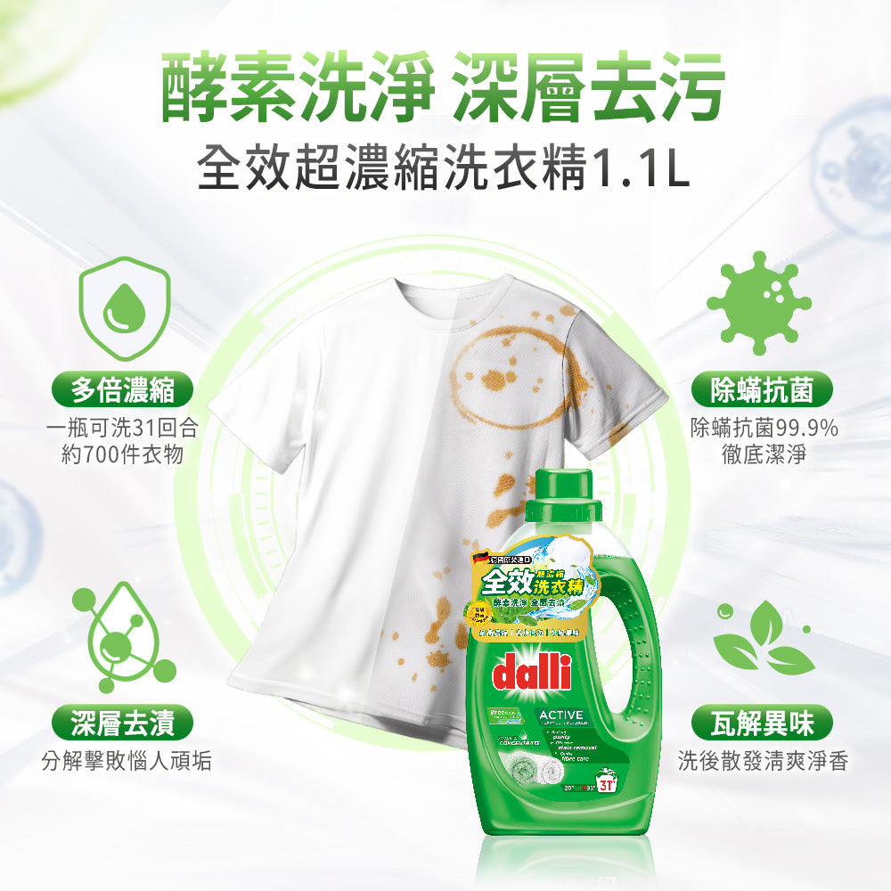Dalli-全效超濃縮洗衣精-1.1L-綠