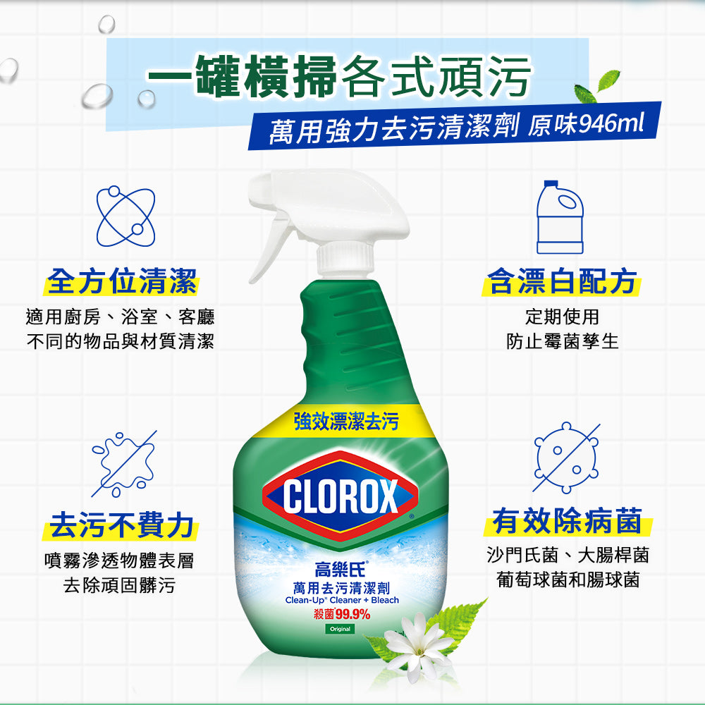 CLOROX高樂氏-萬用去汙清潔劑-946ML-原味-MYS