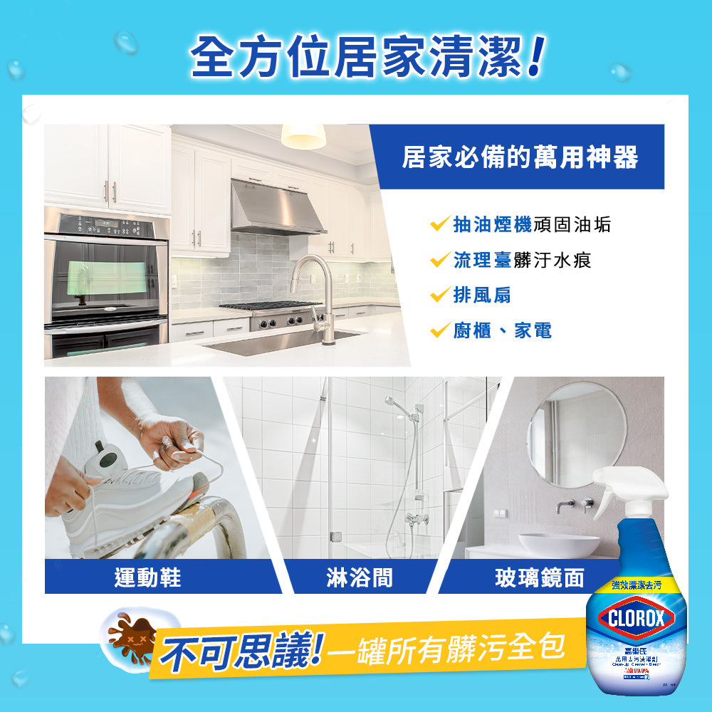 CLOROX高樂氏-萬用去汙清潔劑-946ML-雨林香-MYS