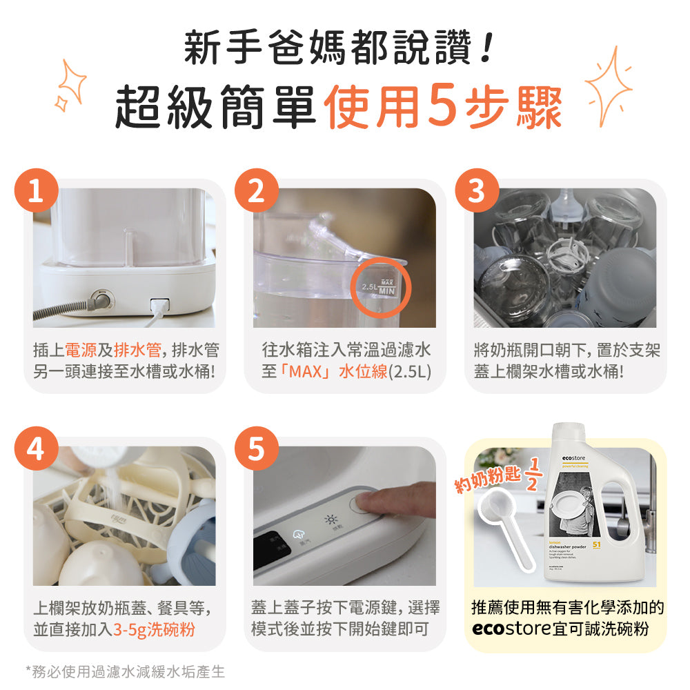 【Celinda 賽寧】小淨寶奶瓶清洗機203全能濾淨組