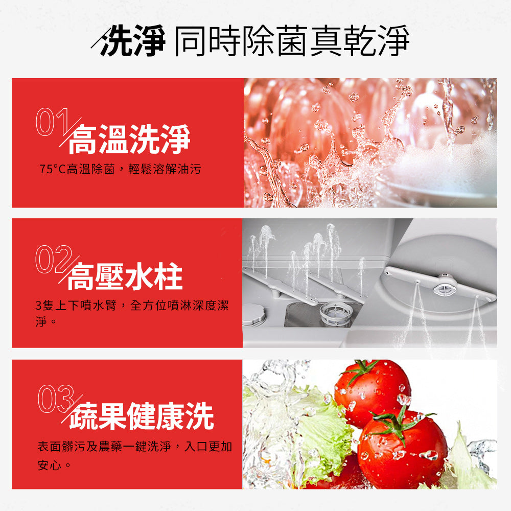 【Celinda賽寧】6人份免安裝桌上型洗碗機DGF-601