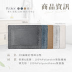 【Comfort+舒適家】3D編織記憶綿吸水地墊-亞麻色/蒼藍色/霧灰色