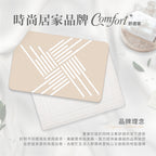 【Comfort+舒適家】3D編織記憶綿吸水地墊-亞麻色/蒼藍色/霧灰色