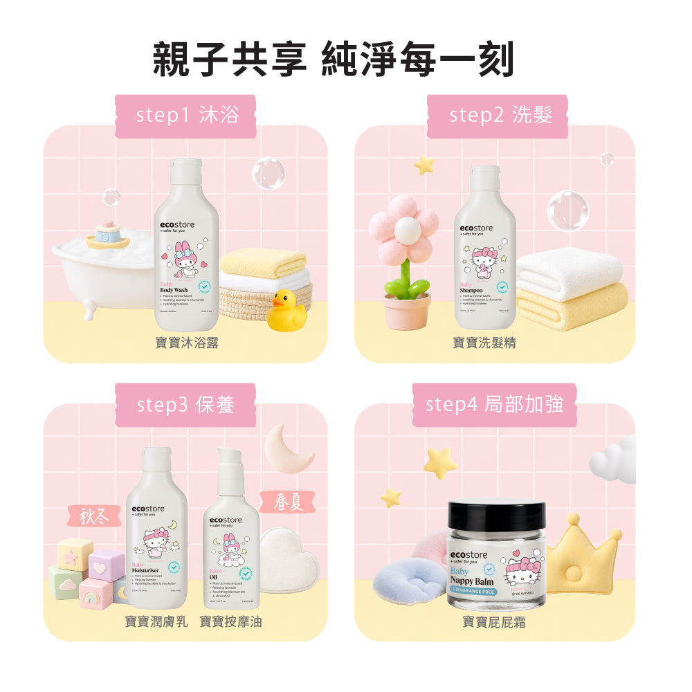 【CHIANG團購】三麗鷗聯名_ecostore_純淨寶寶洗髮精-200ML