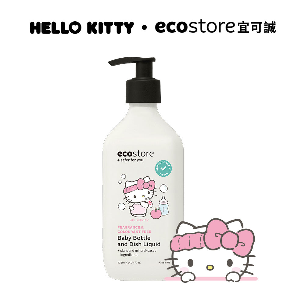 【CHIANG團購】三麗鷗聯名_ecostore_純淨寶寶奶瓶&蔬果洗潔精-425ML