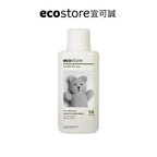 ecostore 宜可誠尤加利葉毛料精緻衣物洗衣精 500ml，白色瓶正面標籤印有絨毛熊黑白照片。