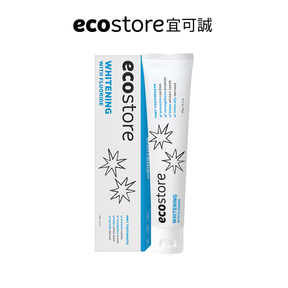 【蕎麥家團購】ecostore_純淨含氟牙膏-美白-90g