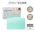 【Comfort+舒適家】深呼吸珪藻土吸水快乾地墊-薄荷綠格紋