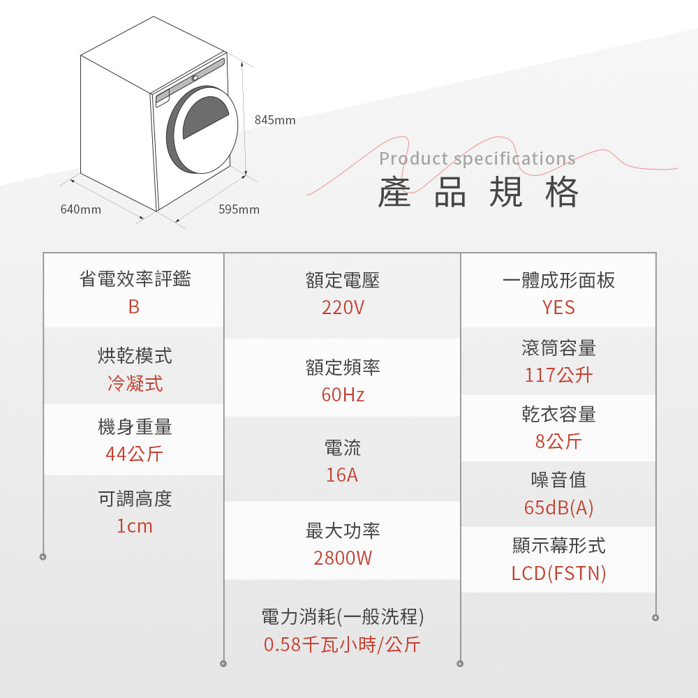 【瑞典ASKO】8公斤滾筒冷凝式烘衣機T208C.W(220V)