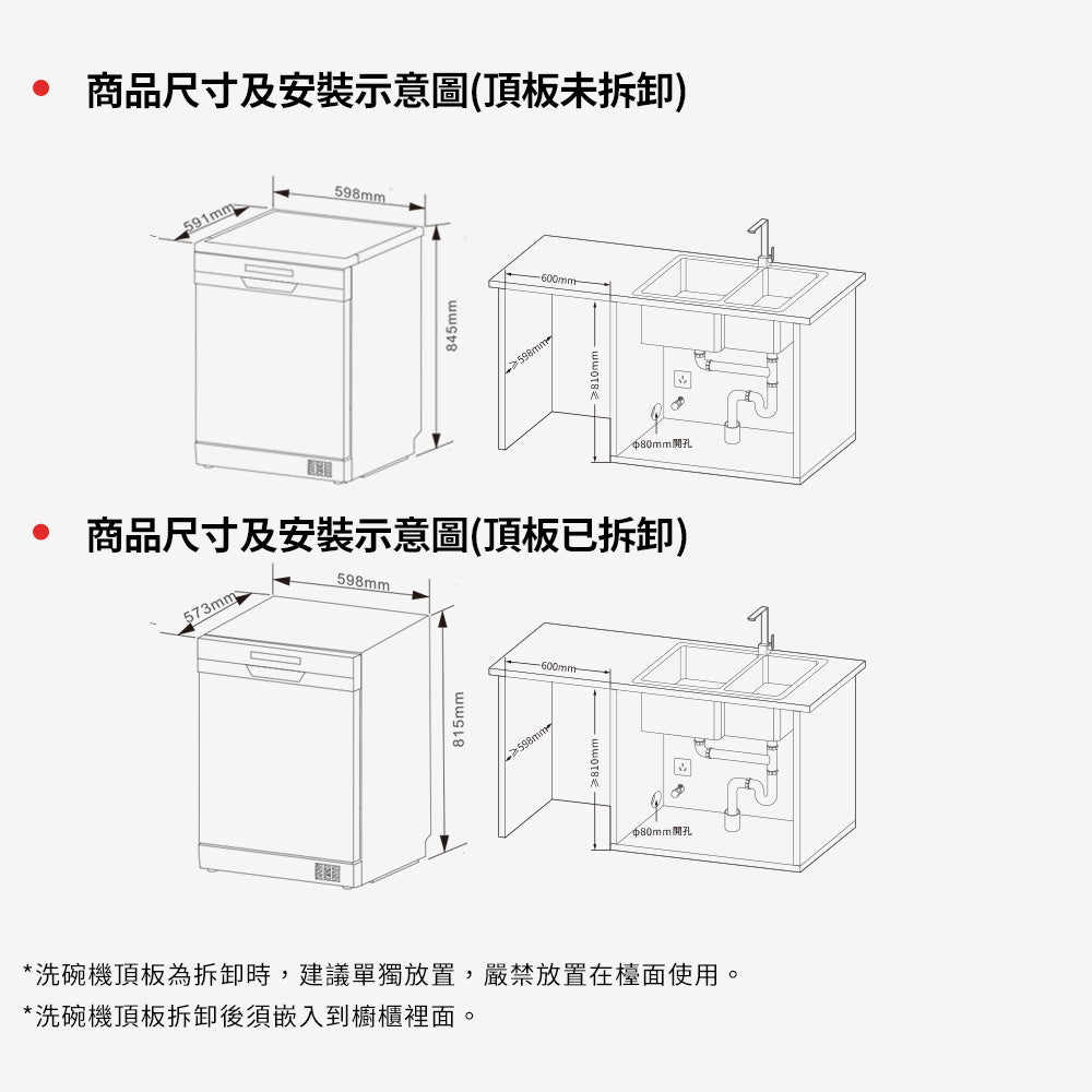 【Celinda賽寧】17人份獨嵌型洗碗機DB-1702