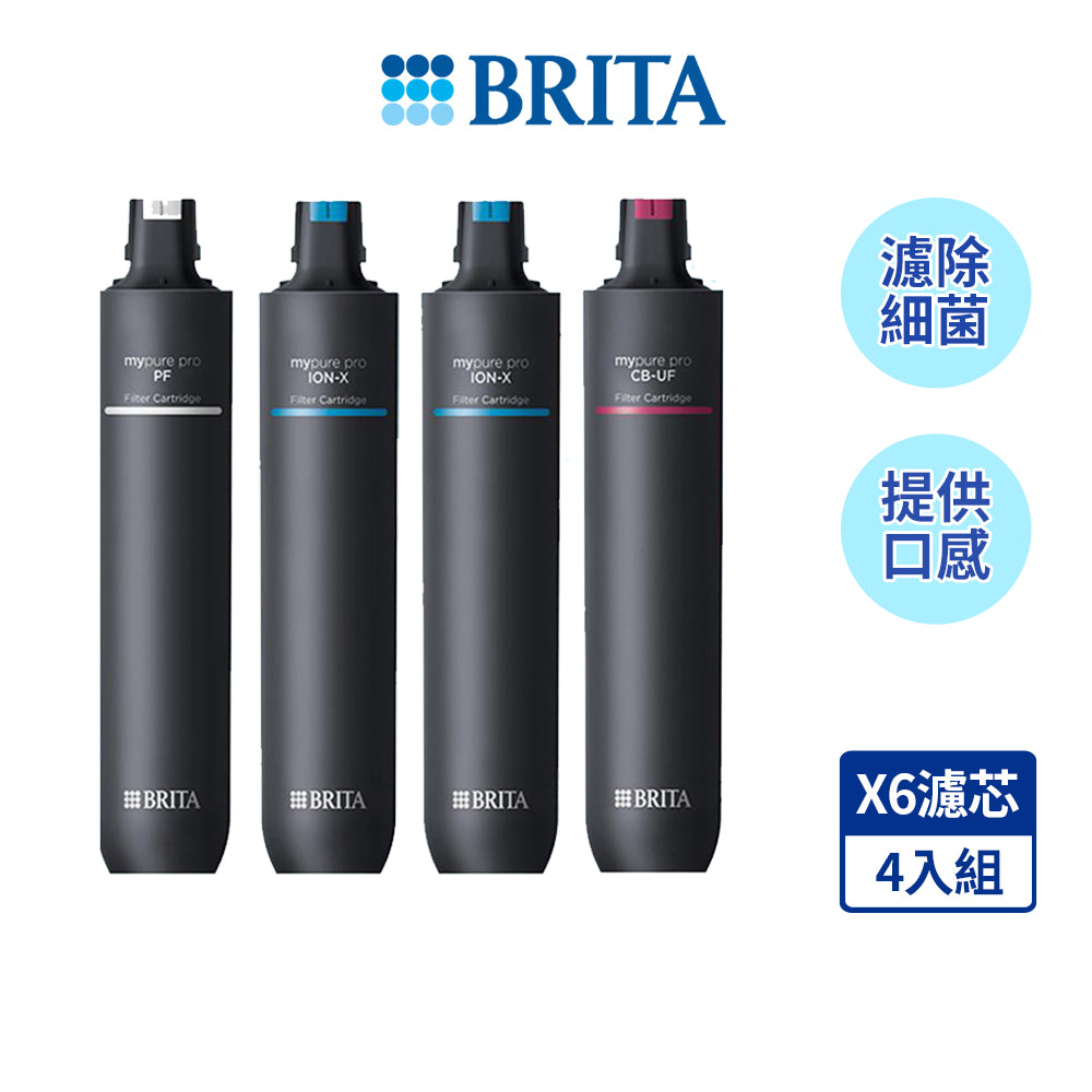 【BRITA｜限量】mypure pro X6 超濾濾芯組+離子交換樹脂濾芯