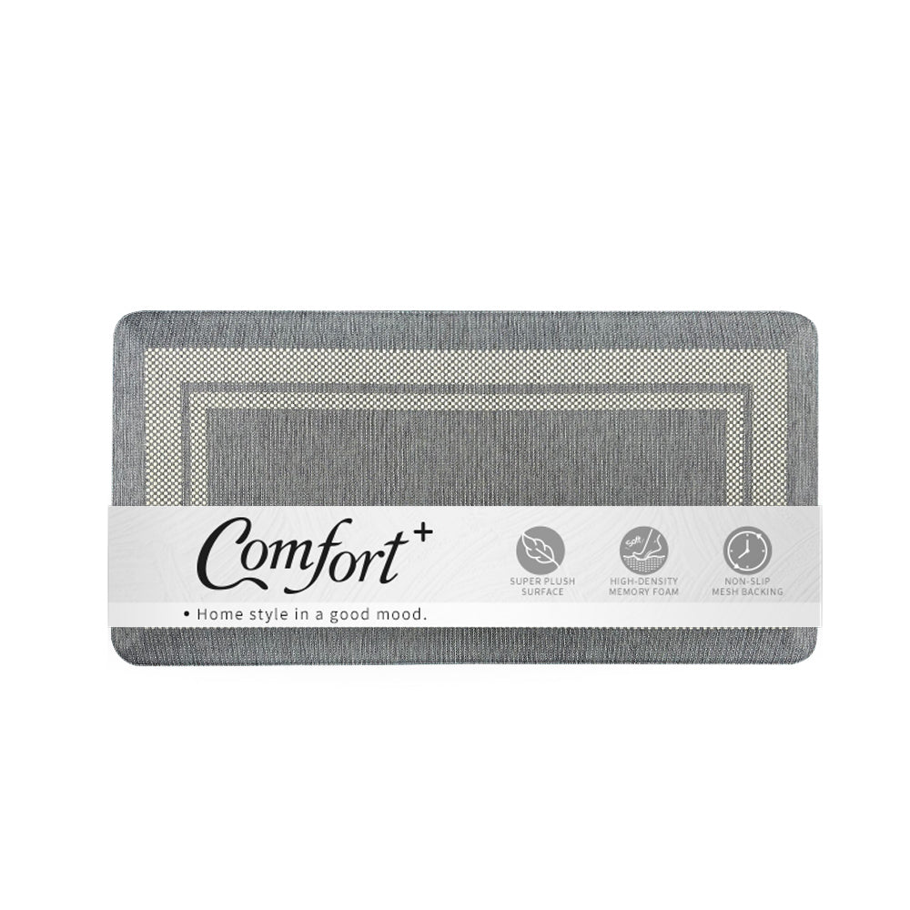 【Comfort+舒適家】舒壓抗疲勞地墊-灰藍色/燕麥色
