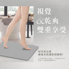 【Comfort+舒適家】刻板工藝珪藻土吸水地墊 -波浪刻線-灰色