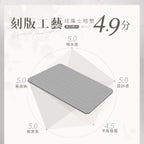 【Comfort+舒適家】刻板工藝珪藻土吸水地墊 -波浪刻線-灰色