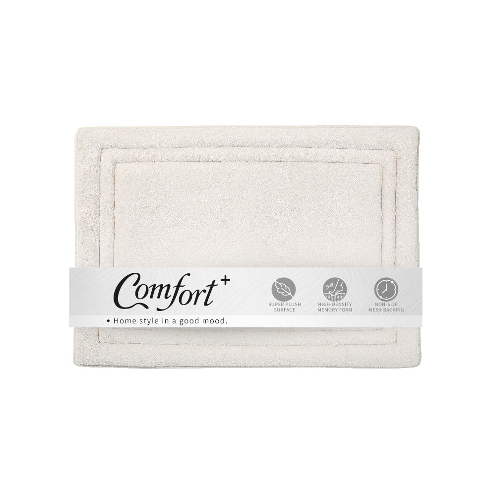 【Comfort+舒適家】QuickDry柔膚快乾記憶綿浴墊-奶油杏/石墨灰/灰藍/拿鐵棕