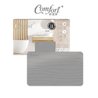 【Comfort+舒適家】刻板工藝珪藻土吸水地墊 -波浪刻線-灰色