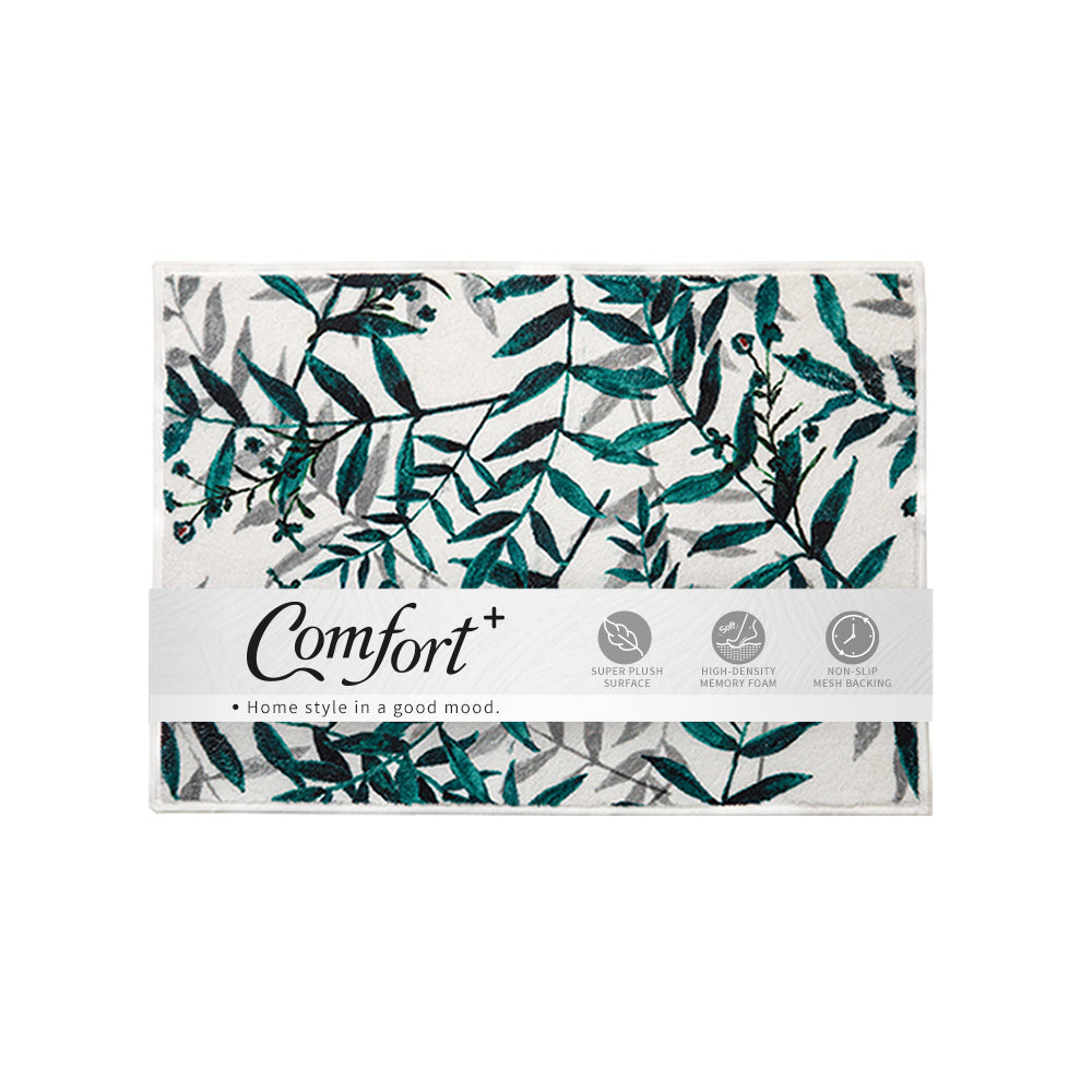 【Comfort+舒適家】日常水洗花紋地墊-水波紋/古典花/竹林綠