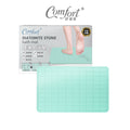 【Comfort+舒適家】深呼吸珪藻土吸水快乾地墊-薄荷綠格紋