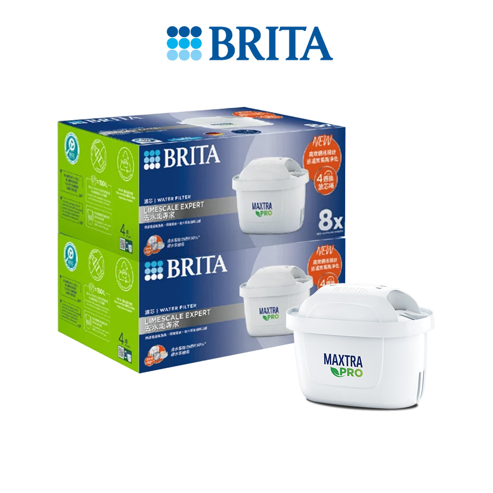 【BRITA｜限量】MXPRO濾芯-去水垢專家8入組*2 (共16芯)