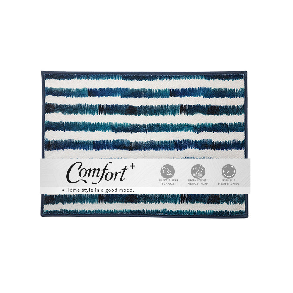 【Comfort+舒適家】日常水洗花紋地墊-水波紋/古典花/竹林綠