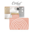【Comfort+舒適家】刻板工藝珪藻土吸水地墊 -圓紋刻線_暖粉色